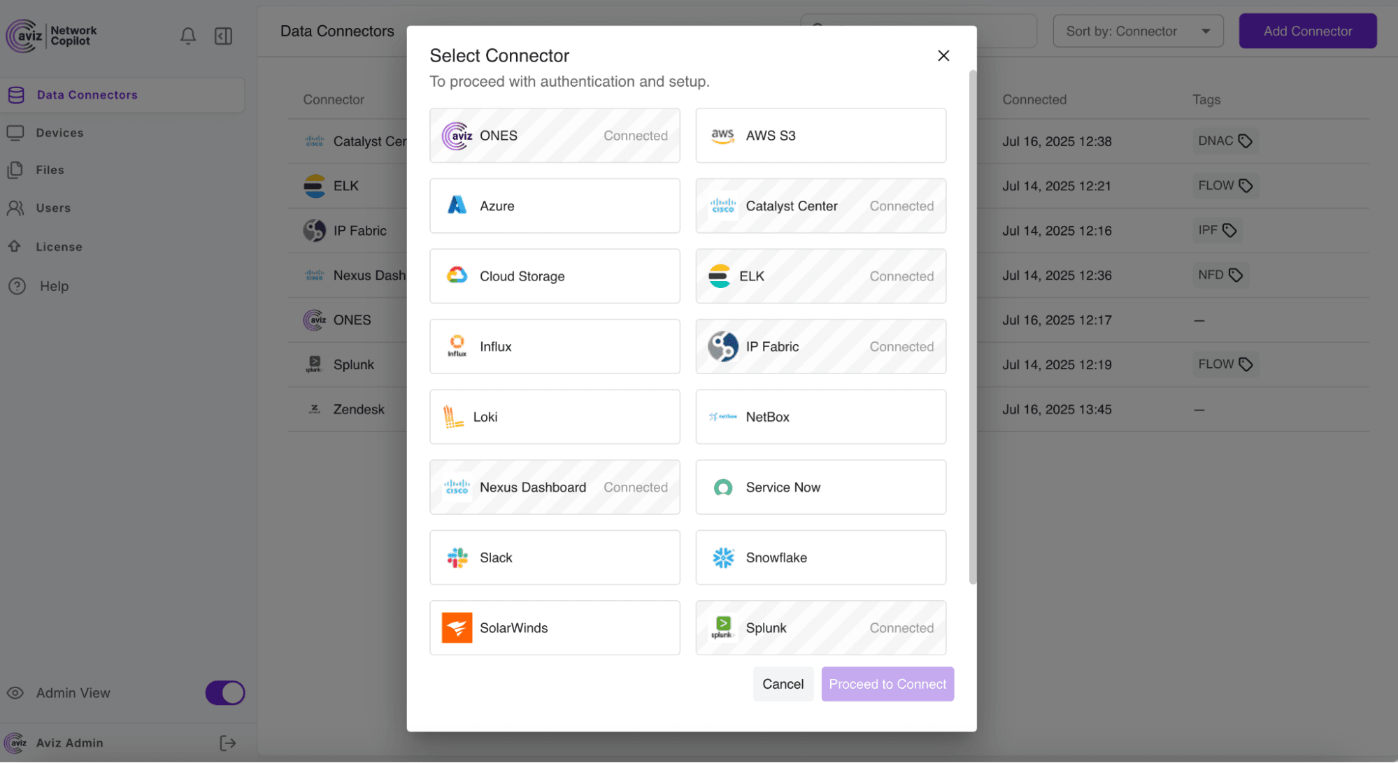 Configuring Data Connectors Using NCP